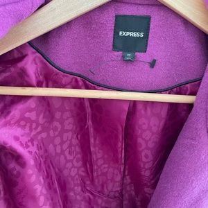 Women’s purple express bomber pea coat